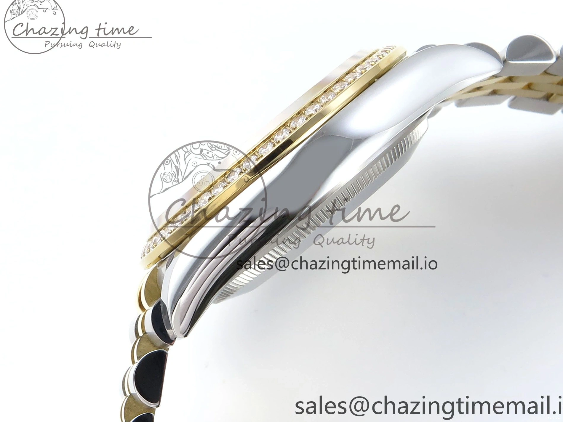 MiroTime 1223 Attractive DateJust 36 126283RBR EWEF Best Edition YG Diamonds Dial on SS YG Jubilee Bracelet A 635